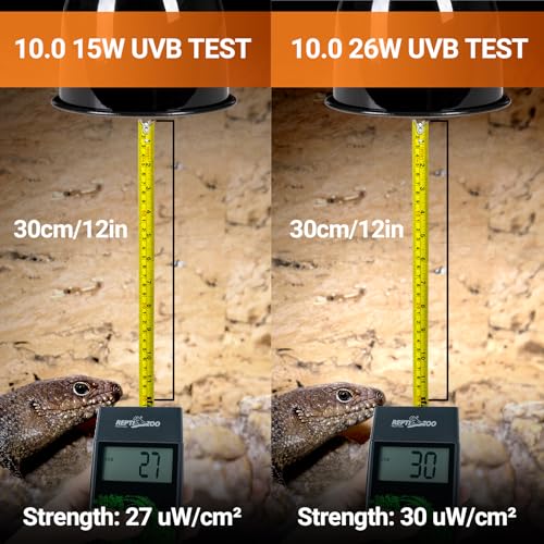 REPTI ZOO UVB Light for Desert Reptile 2 Pack, 10.0 26W UVA UVB Reptile Light Bulb, UVB Spiral Compact Lamp for Bearded Dragons Tortoises Lizards Snakes - size: 10.0 26W