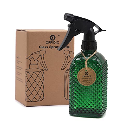OFFIDIX Fine Mist Plant Mister,Handheld Pressure Glass Spray Bottles,Watering Can with Adjustable Nozzle for Outdoor Indoor Gardening and Cleaning Work (Green) - color: A-Dark Green