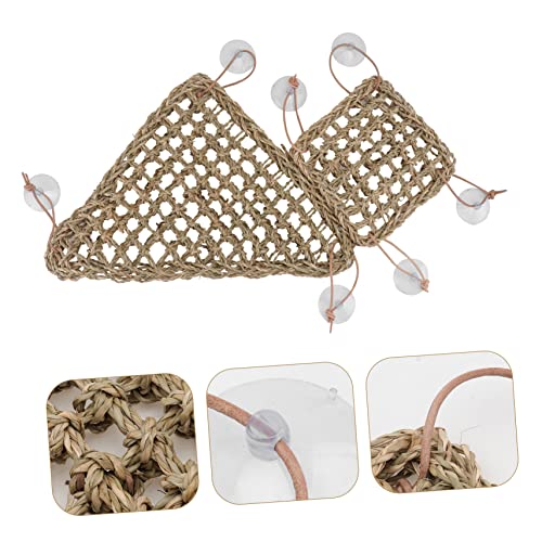 Gecko Hammock Reptile Grass Mat Lizard Grass Pad Comfortable Pet Supply for Lizards Iguanas Cats