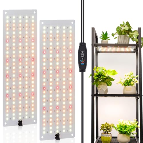 LBW Plant Grow Light, Full Spectrum Plant Light for Indoor Growing, 270 LEDs Growing Lamp with Auto On/Off Timer 4/8/12H, 3 Lighting Modes, 10 Dimmable Levels, 2 Pack - size: 2 Packs