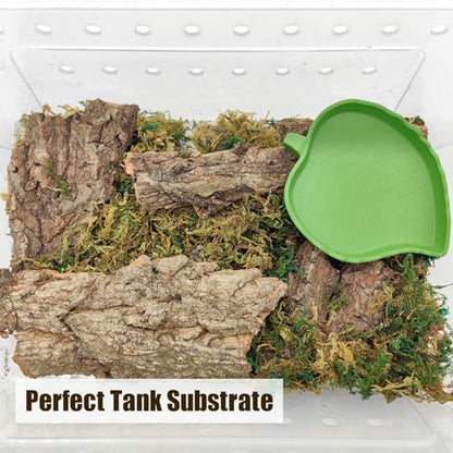VCEPJH Reptile Bark Bedding,2 LB Natural Cork Bark for Reptiles Flat Cork Wood Terrarium Substrate Tank Supplies for Snake Spiders Bearded Dragons Hermit Crabs Geckos