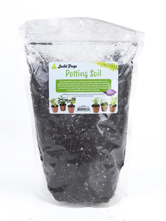 Josh's Frogs Potting Soil for houseplants, Herbs and Vegetables (2 Quart) - size: 2 Quart