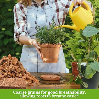 Riare 10 Pack Coco Chips Substrate for Plants- 11lb 100% Organic Coconut Husk Brick with Low EC and pH Balanced, High Expansion Coconut Substrate Coco Husk Mulch for Garden Flowers, Herbs, Planting - color: 10 Pack