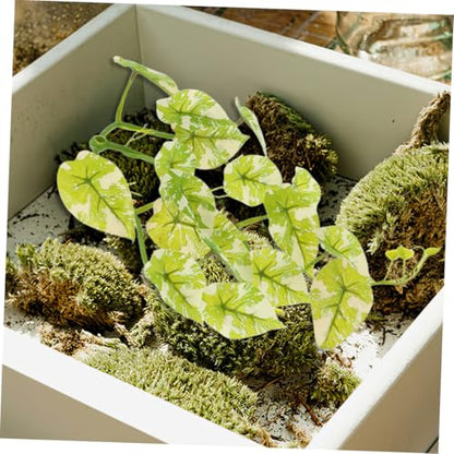 2Pcs Reptile Plants with Suction Cup Flexible Vines and Realistic Leaves for Lizard Gecko Snake and Crab Tank Decorations Easy to Shape Artificial Foliage for Reptile