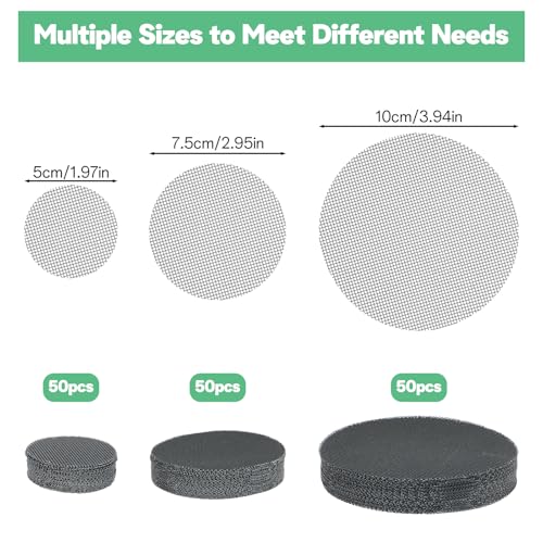 150 Mesh for Plant Plant Hole Mesh Pads Drainage Screen Plastic Round Flower Hole MeshScreen Cover Pad 2 3 4 Inch Assorted SizesMesh Preventing Soil Leakage