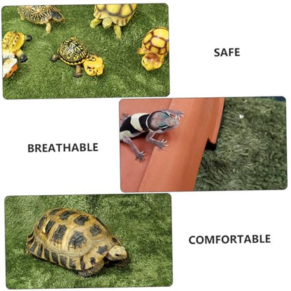 2pcs Green Moss Carpets for Reptiles Amphibians and Tortoises Moisturizing Fake Lawn Mats for Terrariums Easy to Use Cuttable Double-Sided Water Absorbent