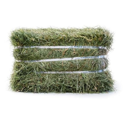 Border Valley Orchard Grass Hay Bale in Bag, 40 lb - Soft High Fiber Hay for Rabbits, Guinea Pigs, Chinchillas, Tortoises, Horses and Livestock - Leafy Grass Hay, Farm-to-Home Freshness