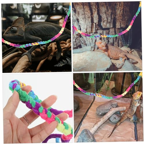 Happyyami 2pcs Crab Climbing Toy Vines for Reptile Habitat Decoration Lightweight Crab Climbing Rope for Lizards Snakes Geckos for Terrariums and Aquariums