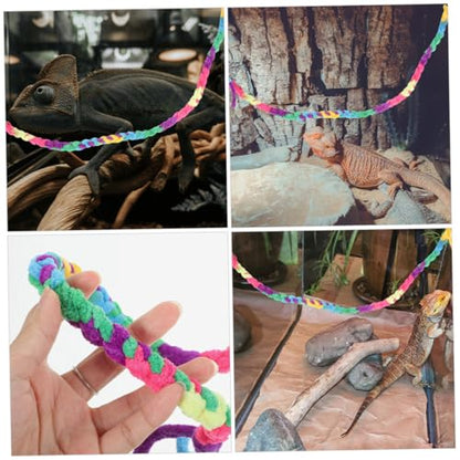 Happyyami 2pcs Crab Climbing Toy Vines for Reptile Habitat Decoration Lightweight Crab Climbing Rope for Lizards Snakes Geckos for Terrariums and Aquariums