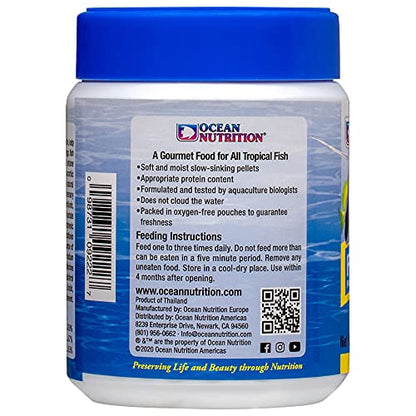 Ocean Nutrition Fish Food - Tropical Fish Food, Soft Moist Sinking Pellets, High Protein(41%) Guppy Fish Food, Fish Food Flakes Alternative, 7 oz (200 g), Small Pellet - size: 7 Ounce (Pack of 1), style: Small Pellet