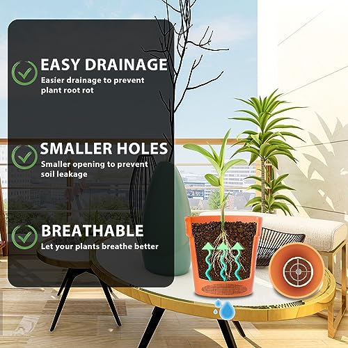 Mozeat Lens 5pcs Black Rectangular 11.8*7.8 inches Mesh Flower Pot Hole Mesh Pad for Indoor & Outdoor Plants - color: 5pcs Rectangular