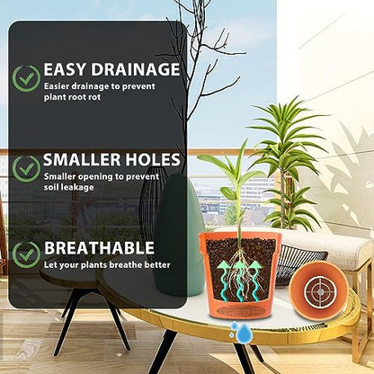 Mozeat Lens 5pcs Black Rectangular 11.8*7.8 inches Mesh Flower Pot Hole Mesh Pad for Indoor & Outdoor Plants - color: 5pcs Rectangular