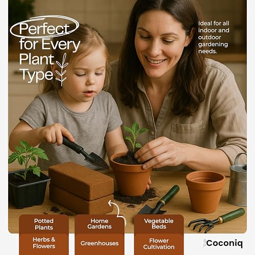 Coco Coir Block 10 Pounds - Large Compressed Coconut Fiber Brick for Potting, Gardening, Planting, Seed Starting, Indoor & Outdoor Plants - color: Block (10 lbs)