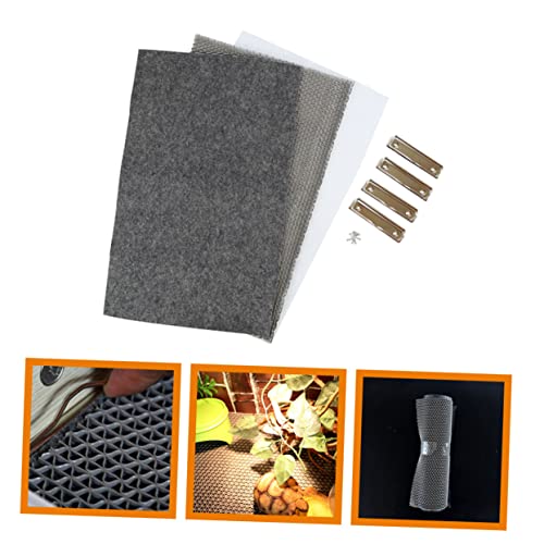 Happyyami Reptile Cage Carpet Pad Lizard Cage Carpet Terrarium Liner Mat Reptile Substrate Liner Washable Bedding - color: Light Grey