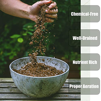 Doter Organic Potting Soil Mix for All Indoor & Outdoor Small Containers Including Herbs, Vegetables, and Flowers 2 qt - size: 2qt