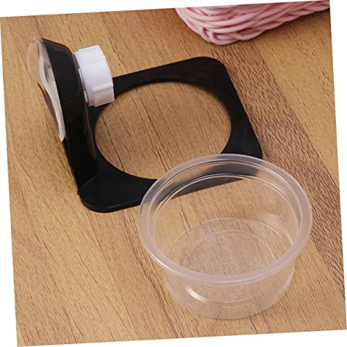 BESPORTBLE 4pcs Reptile Food and Water Bowls Durable Black Feeding Dishes for Lizard Gecko Turtle and More Easy to Clean Space-Saving Design Suitable for Tanks and Boxes