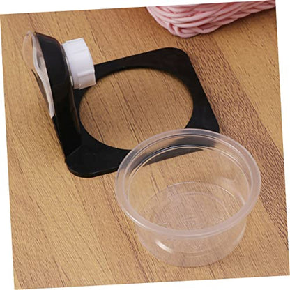 BESPORTBLE 4pcs Reptile Food and Water Bowls Durable Black Feeding Dishes for Lizard Gecko Turtle and More Easy to Clean Space-Saving Design Suitable for Tanks and Boxes
