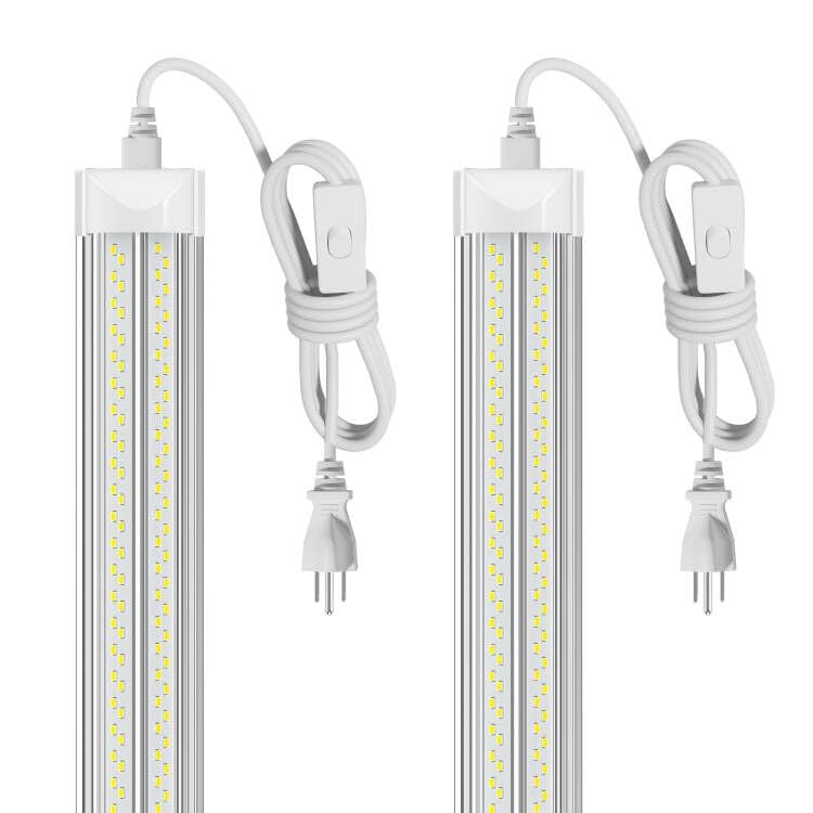ELEKICO Led Shop Light, Super Bright 40W 5600lm 5000k Shop Light are 5 Times Brighter Than Cabinet Lights, Linkable 2ft Led Lights Fixture for Cabinet Garage Workbench 2-Pack