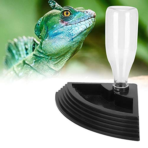 Pet Reptile Automatic Water Dispenser, Imitation Stone Design, Multi Step Edge Drinking Fountain Bowl for Tortoise, and Bearded Dragons