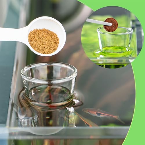 LINLAN 7.78 Inch Glass Shrimp Feeder, Aquarium Feeding Tube and Square Bowl with Two Suction Cups to Prevent Food from Spreading, for Crystal Shrimp and Cherry Shrimp - size: 20CM