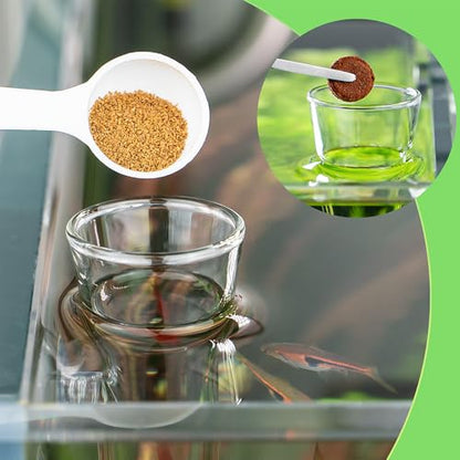 LINLAN 13.78 Inch Glass Shrimp Feeder, Aquarium Feeding Tube and Square Bowl with Two Suction Cups to Prevent Food from Spreading, for Crystal Shrimp and Cherry Shrimp - size: 35CM