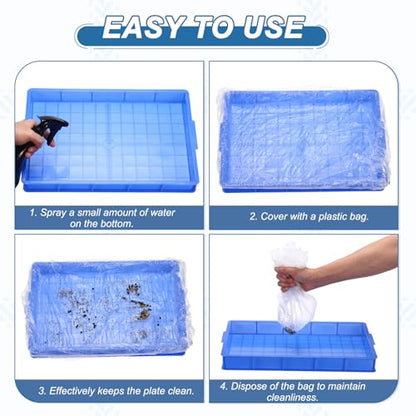 Disposable Bird Cage Liners, Clear Plastic Cage Liners for 12x8 Inch Pallets Tray Universal Elastic Film, (30 Pcs), Intended for Parakeet/Cockatiels/Rabbit/Guinea Pig - size: 12x8 Inch