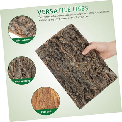 TOYANDONA 2pcs Cork Bark for Reptiles Tree Bark Hideout for Aquariums and Terrariums Climbing Surface for Bearded Dragons and Lizards Flexible Configuration for Any Fish Tank