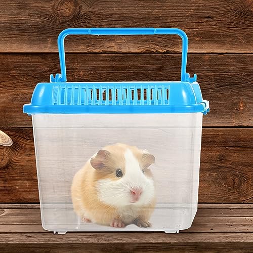 Ipetboom Clear Case 1pc Reptile Feeding Terrarium Pet Portable Small Reptile Cage Fish Tank Handheld Small Pet Box Transparent Tortoise Tank Breeding Case(Color) Containers with Lids
