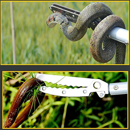 Snake Tong Rattle Snake Reptile Catcher Grabber,with Wide Jaw and Comfortable Grip Handle, Handling Tool Equipped with Snake Hook and Bagging,More Professional (43 Inch（110cm）) - style: 43 Inch（110cm）