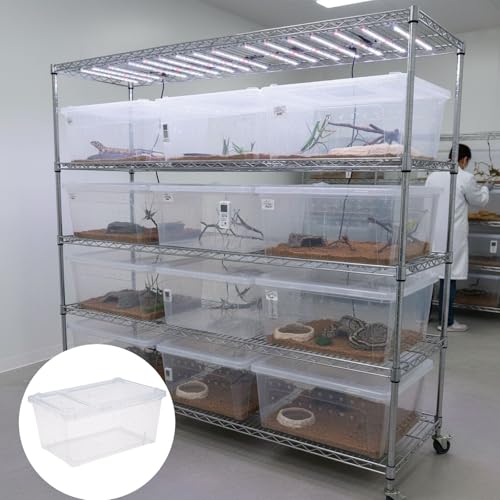 Reptile Terrarium with Ventilation for Small Animal Housing and Habitat - size: 32.5x22x15 cm
