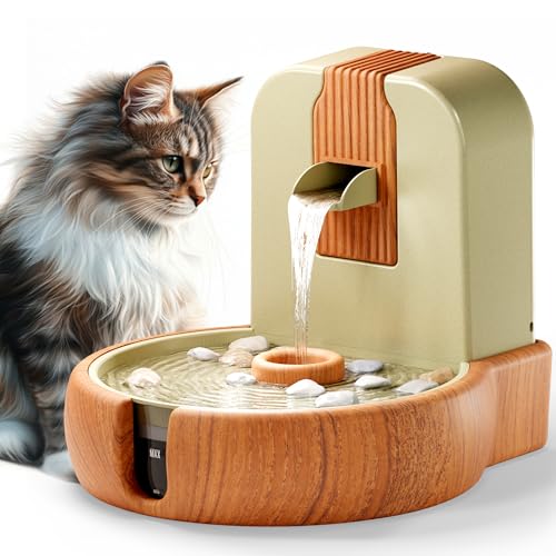Cat Water Fountain – Eco-Friendly Zen Cat Fountain with Feng Shui Design, Splash-Free, Easy to Clean, Premium Filtration, Water Fountains for Cats Indoor, Great Cat