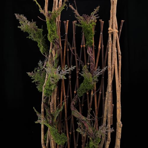 1Pcs 78.9inch Large Bendable Artificial Tree Branches Moss Sturdy Hanging Plants Leaves Grape Vines Thick Tree Trunk Twigs Greenery Stems Cherry Blossom Garland for Halloween Outdoor Forest Decor