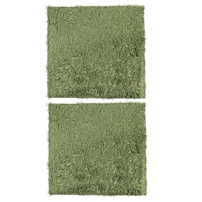 Reptile Moss Carpets 2pcs Absorbent Mats Simulated Fake Plants Reptile Artificial Turf Grass