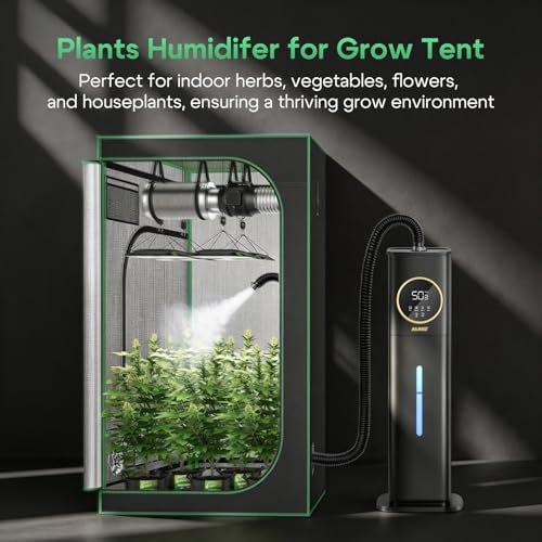 Humidifier for Plants Indoor, Reptile Fogger with Humidity Control - 2.1Gal/8L Cool Mist Humidifier with Humidity Probe/Expandable Hose, Terrarium, Greenhouse, Grow Tent, Houseplants, Reptiles