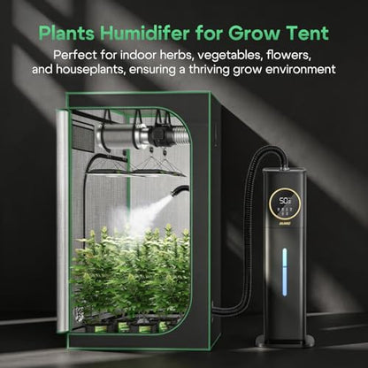 Humidifier for Plants Indoor, Reptile Fogger with Humidity Control - 2.1Gal/8L Cool Mist Humidifier with Humidity Probe/Expandable Hose, Terrarium, Greenhouse, Grow Tent, Houseplants, Reptiles
