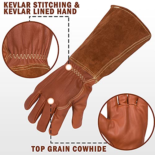 Falconry Elbow Length Protective Animal Handling Gloves Men's Sizes XS, Small, Med, Large, XL, XXL - size: X-Large