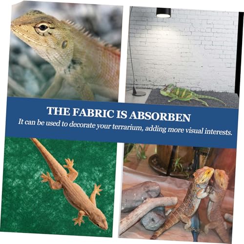 4Pcs Reptile Terrarium Carpet Substrate Mats for Lizards Gecko Snake Tortoise Breathable Polyester Habitat Liner with Fit Design for Cage Bedding