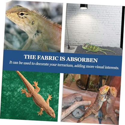 4Pcs Reptile Terrarium Carpet Substrate Mats for Lizards Gecko Snake Tortoise Breathable Polyester Habitat Liner with Fit Design for Cage Bedding