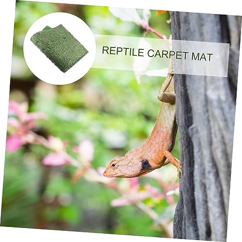 MERRYHAPY Turtle Snake Terrarium Liner 2pcs Moss Reptile Carpet Mat Reptile Bedding Reusable Washable