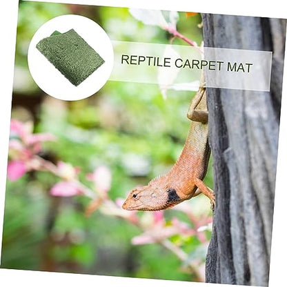 MERRYHAPY Turtle Snake Terrarium Liner 2pcs Moss Reptile Carpet Mat Reptile Bedding Reusable Washable
