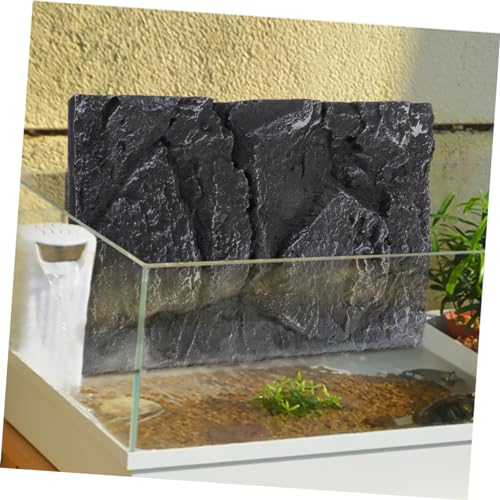 POPETPOP 3D Lizard Background Reptile Tank Decorative Panels Pu Material Aquarium Terrarium Fish Tank Simulated Rock Panel