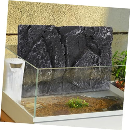POPETPOP 3D Lizard Background Reptile Tank Decorative Panels Pu Material Aquarium Terrarium Fish Tank Simulated Rock Panel
