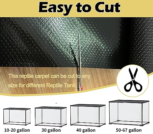 LWFCOEE Reptile Carpet Bearded Dragon Tank Accessories for 40 Gallon, 20 Gallon, 50 GallonTank, 17.5x79 Inch Non-Adhesive Reptile Mat Terrarium Liner for Leopard Gecko, Snake, Lizard and Tortoise - size: 17.5"x79"