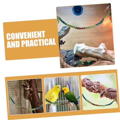 COLLBATH 3pcs Crab Climbing Rope Toy Natural Cotton Material Durable Terrarium Accessory for Crab Hamster and Reptile Enclosures