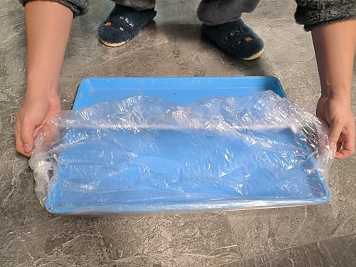 50-Pack Disposable Litter Trays Cage Liners with Stretched Edge, Fits 60 x 40 cm/23.6” x 15.7“ Cage Tray, Leak-Proof Odorless Plastic PE Bags for Bird, Guinea Pig, Bunny, Rabbit, Hamster, Hedgehog