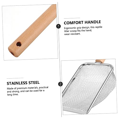 YARNOW Reptile Litter Scoop Durable and Reusable Litter Shovel for Turtles Lizards Geckos Snakes More for Easy Cleanup of Substrate and Waste