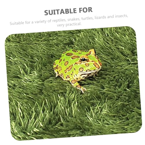 Crawl Carpet for Horned Frogs and Tortoises Green Artificial Moss Bedding for Reptiles Washable Reusable Moisture Retaining Cushion for Terrariums and Habitats