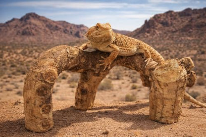 Natural Driftwood Branch Reptile Terrarium Décor for Lizards, Geckos, Snakes, Climbing & Hiding Enrichment, Large