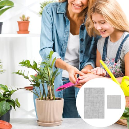 Flower Pot Hole Mesh Pad 10PCS 11.8 X 7.8 Inch/ 3.9 X 3.9 Inch Plastic Mesh Screen DIY Drainage Netting Pot Bottom Grid Mat Plant Drainage Screen Mesh Bonsai Mesh Keep Soil from Flowing Away - color: 5pcs Rectangular + 5pcs Square