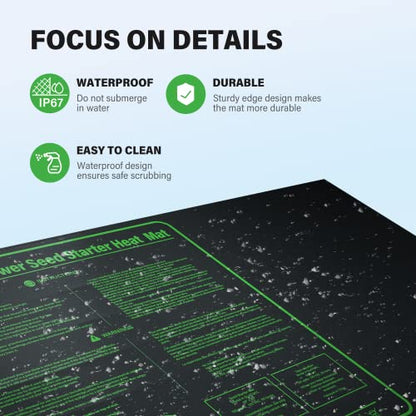iPower 48" x 20" Waterproof Durable Seedling Heat Mat Warm Hydroponic Plant for Indoor Gardening Germination Starting - size: 48" x 20", style: 1 Pack